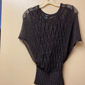 Open weave knit top